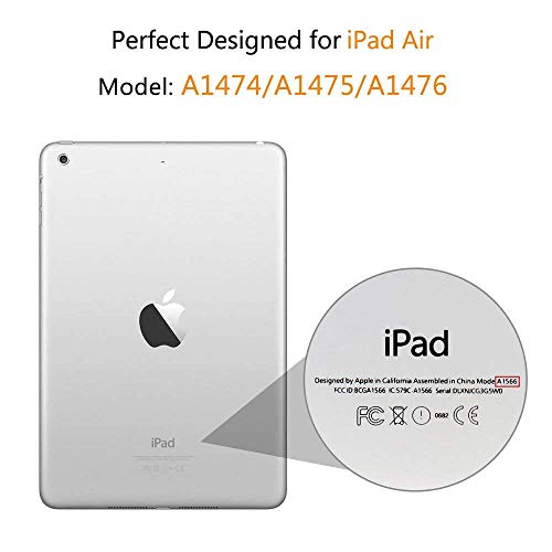 Image of DuraSafe Cases iPad 9.7 Inch 2013 Air 1st Generation [ Air 1 ] MD785HN /A MD788HN /A MD786HN /A MD789HN /A MD787HN /A MD790HN /A Ultra Smart Auto Sleep /Wake PC Cover - Black