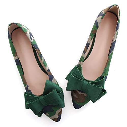 Image of TN TANGNEST Women Fashion Bowknot Flats Comfort Pointed Toe Dress Shoes