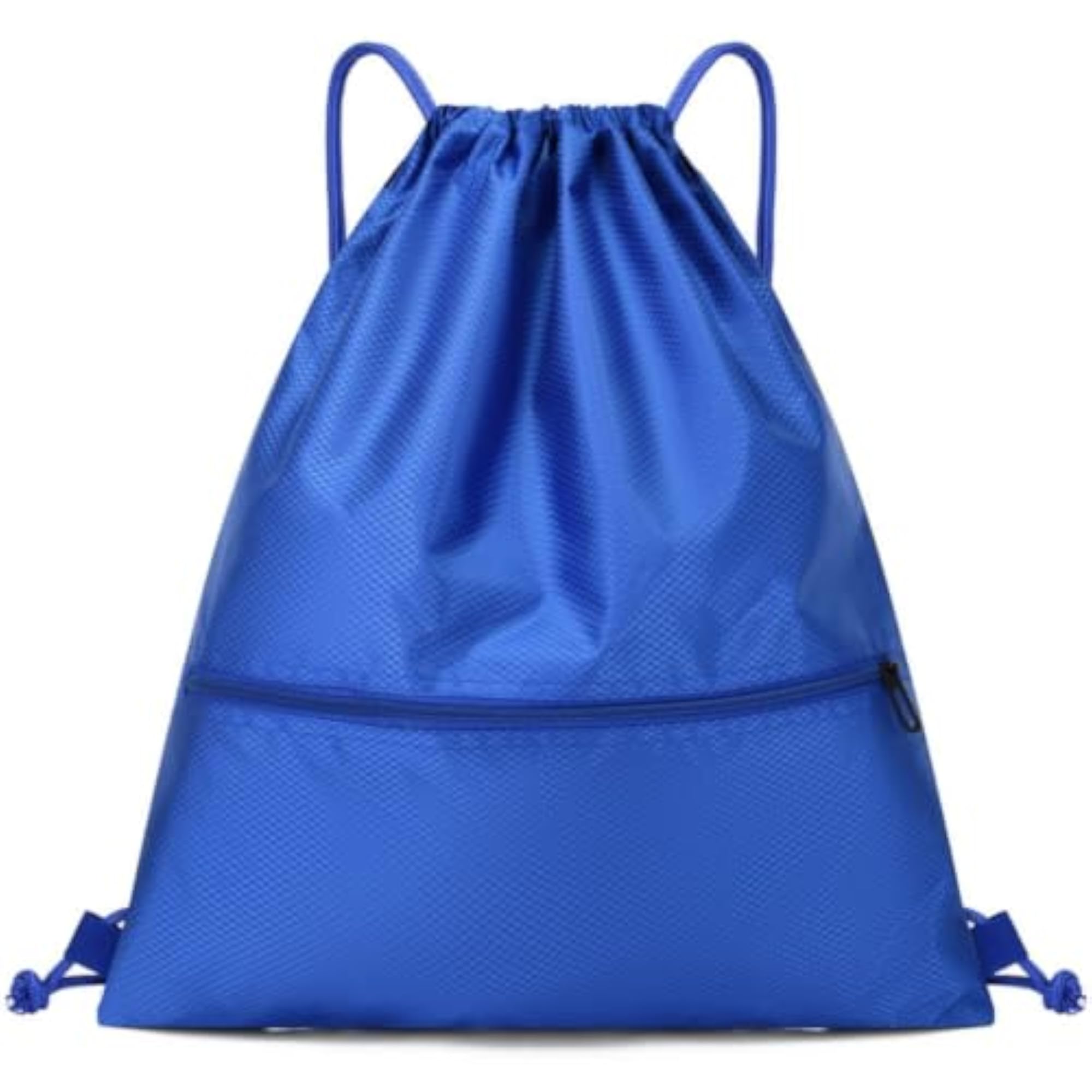 Waterproof Lightweight Drawstring Backpack with Zip Pocket