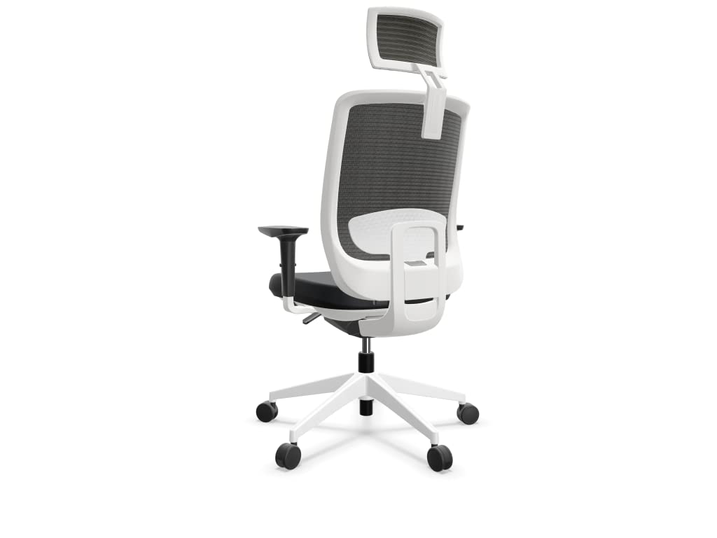 Silla de Escritorio ergónomica Actiu Trim | White and Black Silla de Oficina Profesional