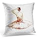 Awowee Funda de cojín de 40 x 40 cm, tutú bailarina en vestido marrón acuarela, zapatos de ballet, decoración del hogar, funda de almohada cuadrada para sofá cama