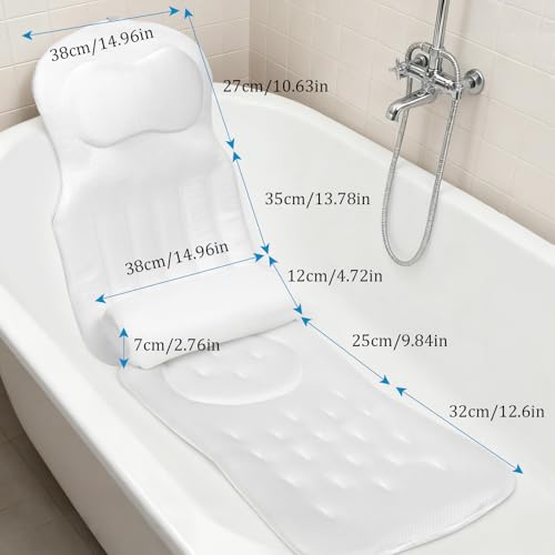 Tapis de bain avec coussin ergonomique corps complet 131x38cm - 3
