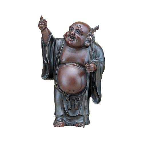 Amazon.co.jp: 高岡銅器 銅製置物 月見布袋 10号 41-06 : ホーム＆キッチン