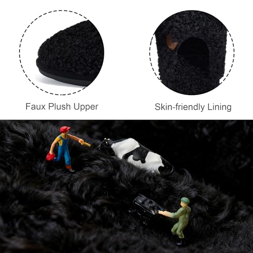 Image of Micolin Slippers For Women Men Fuzzy Winter Warm With Memory Foam House Comfort Fluffy Lining Anti-Skid Cute Indoor Outdoor Shoes