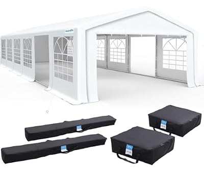 Quictent Premium 20x40 Party Tent Heavy Duty Outdoor Gazebo White Event Shelter Wedding Canopy Tent for Parties Carport BBQ with Removable Sidewall Windows & Storage Bags