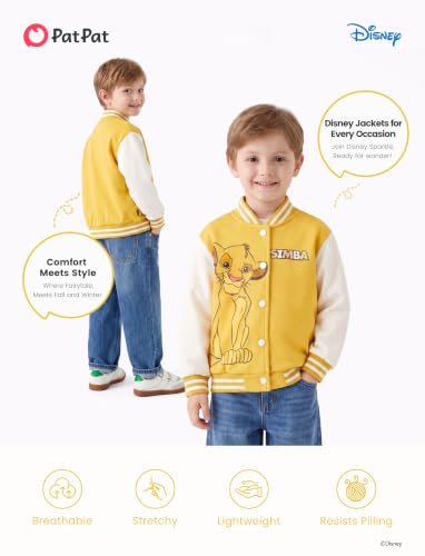 Image of Disney Marvel Bomber Jacket Spider Man Toy Story Cars Varsity Cardigan2-13Y | Officially Licensed Snap Button Coat,Fall Star Wars Graphic Cloth Top,Hulk Venom Stitch Mickey Lightning Mcqueen Kids Apparel