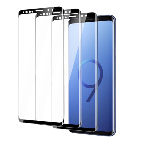BIESHKJ 3 Pack For Samsung Galaxy S9 plus Screen Protector 3D curved tempered glass screen protector 9H Hardness Tempered Glass Film Scratch-ResistantAnti-fingerprint (Samsung Galaxy S9 plus)