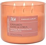 Cinnamon Clove Citrus Scented Candle | 3 Wick Candle, Cinnamon Candle | Candles for Home Scented |...
