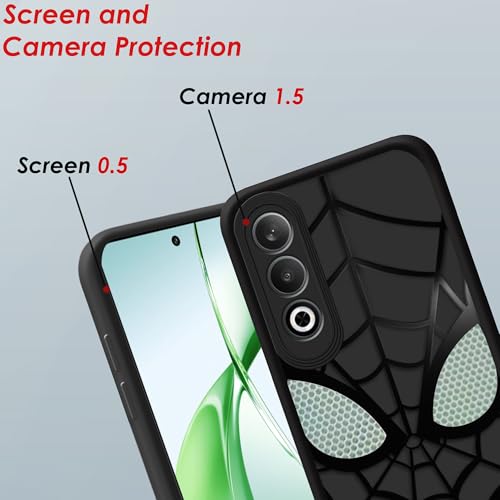Image of Stylish Spider Back Case Cover Compatible for OnePlus Nord CE 4 5G | Spidey Face Mask Case | Soft Silicone | Camera & Full Body Protection | Shock Proof | (Black)