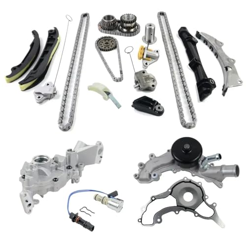 JCdvfMqhn Timing-Kettenöl- und Wasserpumpen-Kit kompatibel mit 2011-2015 3,6 l Motoren umfassen 5184357AE 5184359AB 6509253AA 5184356AE