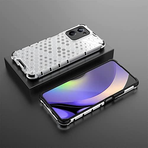 Image of Lustree TPU Honey Comb Armor Shock Proof Back Cover for for Realme 10 pro (Transparent)