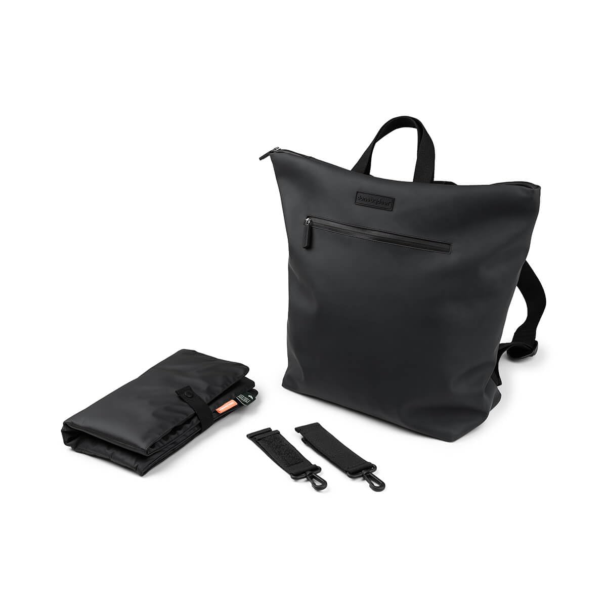 Done by Deer Wickelrucksack - Faltbare Wickelauflage und zwei Kinderwagenhaken inklusive - Wickeltasche aus 100% recyceltes Polyester mit PU-Beschichtung