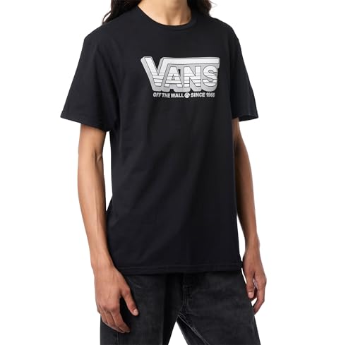 Vans Unisex-Adult Dispatch Short-Sleeve T-Shirt | Graphic Tee Regular Fit Soft 100% Cotton Fabric Durable Ribbed Collar Black