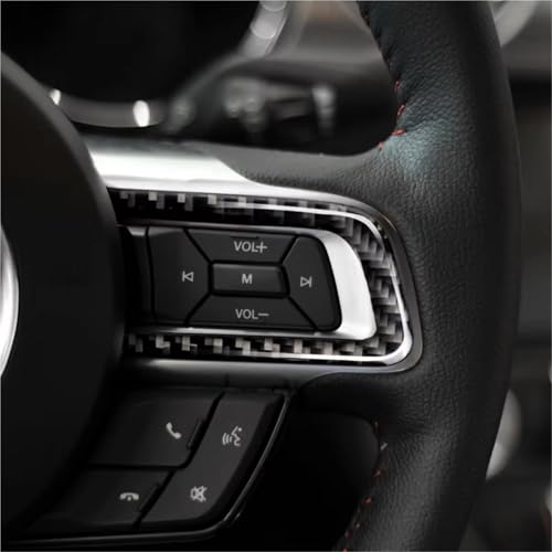 Garniture de volant pour Mustang GT 2015-2020 cadre décoratif rouge - 5