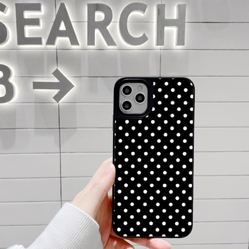 Coque iPhone SE 2022 et 7/8 rigide fine noire et blanche à pois