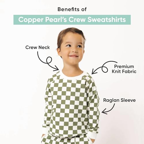 Copper Pearl Crew Sweatshirt: Ultra-Soft Gender Neutral Toddler Sweatshirt, Perfect Cozy, Classic Fit Baby Sweatshirt for Baby Boy Clothes and Baby Girl Clothes - Gray, 18-24m2