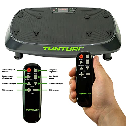 Tunturi Vibrationsplatte Cardio Fit V20 mit Schwingungen & Vibration, 3 Programme, 3 manuelle Modi, 30 Geschwindigkeiten… – Bild 3