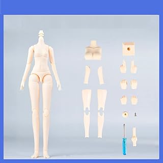 Mini 1/6 Scale YMY Doll Body 8.6 inches/9.4 inches Female Body YMY22/YMY24 PVC+POM Bust Two Size Whity Skin Color (YMY24,Super White)