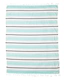 Sand Cloud Extra Large Turkish Beach Towel - Sand Free - 100% Organic Turkish Cotton Yarn - Quick Dry Towel for Beach, Picnic Blanket or Throw - As Seen on Shark Tank - Tie Dye (Mint Baja)
