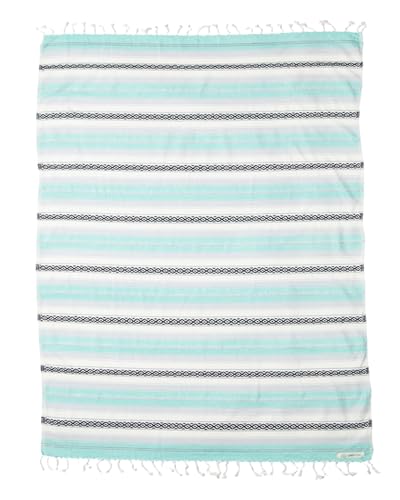 Sand Cloud Extra Large Turkish Beach Towel - Sand Free - 100% Organic Turkish Cotton Yarn - Quick Dry Towel for Beach, Picnic Blanket or Throw - As Seen on Shark Tank - Tie Dye (Mint Baja)