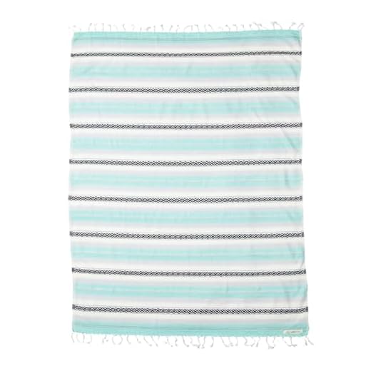 Sand Cloud Extra Large Turkish Beach Towel - Sand Free - 100% Organic Turkish Cotton Yarn - Quick Dry Towel for Beach, Picnic Blanket or Throw - As Seen on Shark Tank - Tie Dye (Mint Baja)