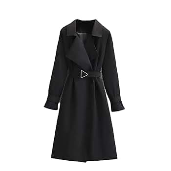 Amazon.com: Elegant Mid-Length Trench Coat With Sashes Women