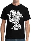 Rourunjie Judge Dredd The Law 2000AD Comic Book Graphic Novel Men's Black T Shirt Black L