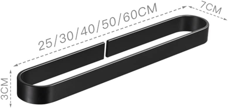 Towel Rack 30/40/50/60CM Bathroom Towel Rack Wall-Mounted Hanger WaterproofS Kitchen Shelf Accessories (Color : A Size : 40CM) (A 50CM) image 2
