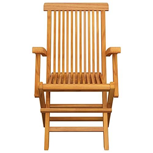 Chaises de jardin pliantes en teck et coussins pour repas en terrasse