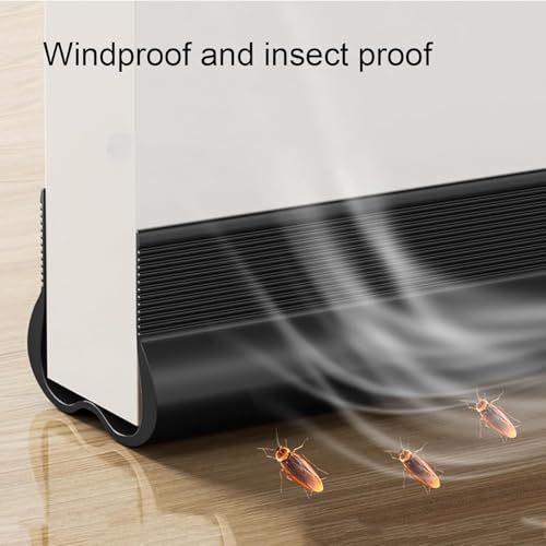Image of Gap Filler for Door Bottom Seal Strip - Sound-Proof, Reduce Noise, Energy Saving Door Stopper for Reduce Door Dust, Insects Protector (Black)
