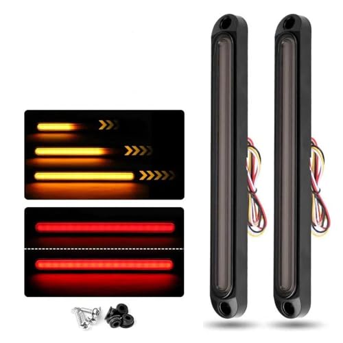 Clignotant rouge jaune lampe DRL fluide et feu stop arrière central LED 12V 24V