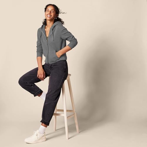 Image of Amazon Essentials Women's Midweight Fleece Full-Zip Hoodie with Drawstring (Available in Plus Size)