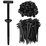 100 Pcs Nylon Cable Tie Buckle (New upgrade) Self-Locking Multifunctional Nylon Zip Ties With Pin & Button Design Cable Ties Tool Fasteners Car Body-UV Resistant Zipties for Various Environment (100)