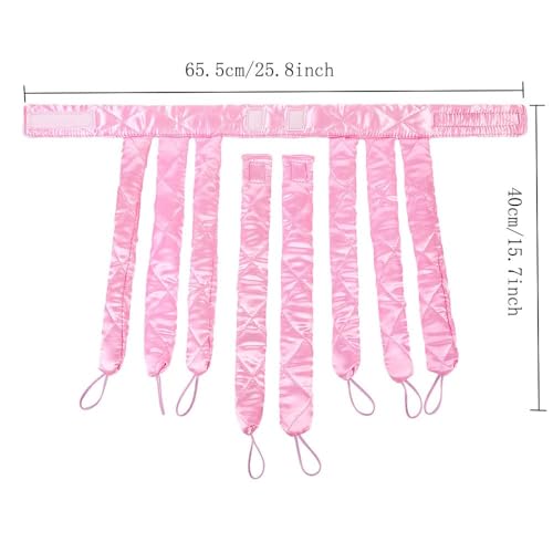Pink Heatless Hair Curler Silk New Upgradeed No Heat Curling Rode Headband for Long Hair Soft Hair Curls with Removeable & Adjustable To Sleep In Hair Curls