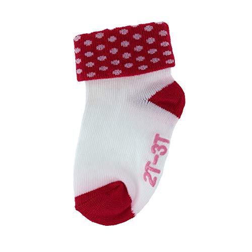 Hanes Girls' Toddler 6-Pack Turncuff Socks3