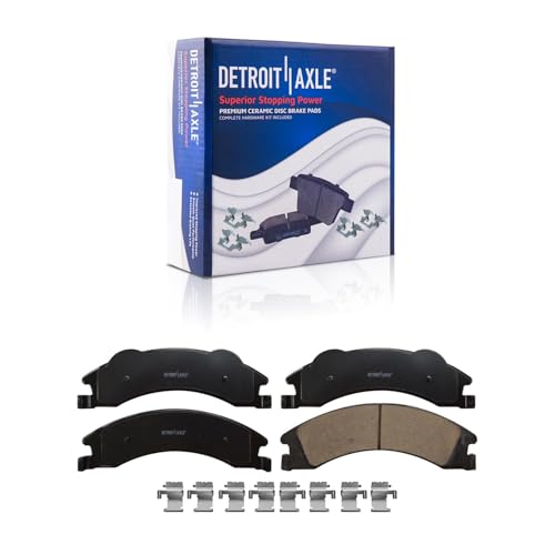 Image of Detroit Axle - Rear Brake Kit for 2008-2021 Ford E-350 Super Duty E-250 E-150, Disc Brake Rotors Brakes Pads 2009 2010 2011 2012 2013 2014 2015 2016 2017 2018 2019 2020 Replacement : 13.58 inch inch Rotor