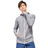 [Teddy] UPF50+ ラッシュガード メンズ 長袖 水陸両用 紫外線対策 ラッシュパーカー ストレッチ rashguard001 (S, グレー)