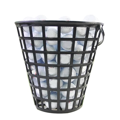 Cesta de pelotas de golf asa móvil contenedor de bolas resistente para entrenamiento 6