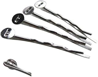 Chenkou Craft Metal Bobby Hair Pin Clip with Pad 7mm DIY Craft Baby Clips 50pcs