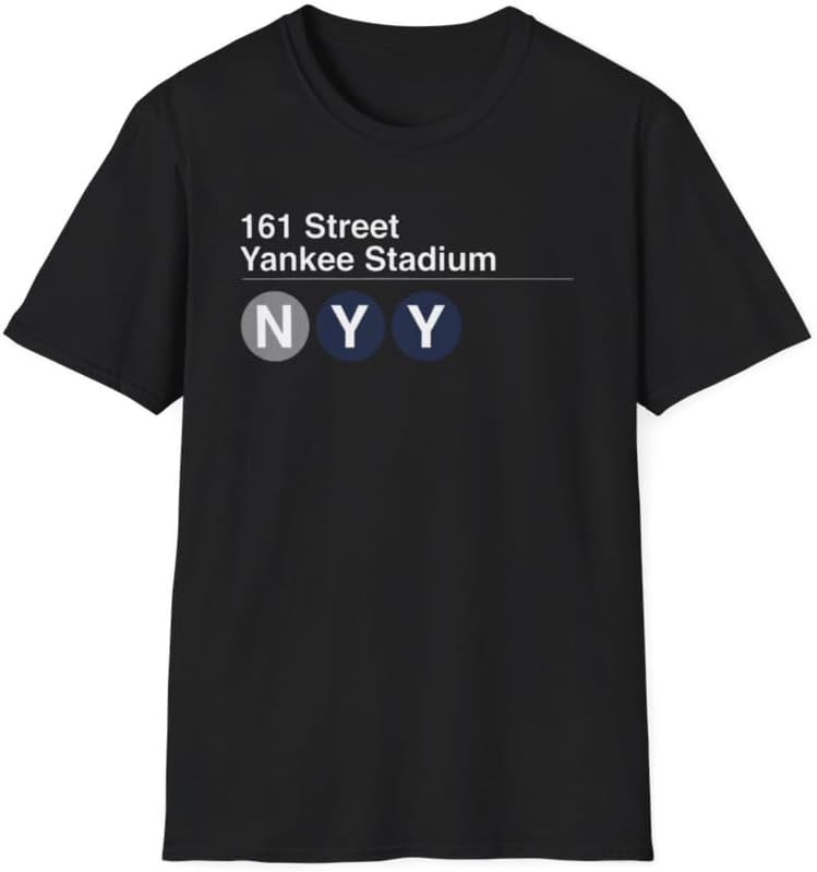 NYY Baseball T-Shirt for Men - Subway Style T-Shirt for New York Baseball Fans