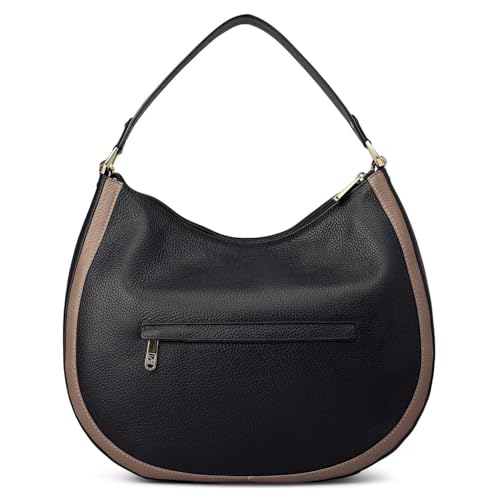 Image of Da Milano Leather Shoulder Bag for Women - Brown (Large) (LB-00317OL)