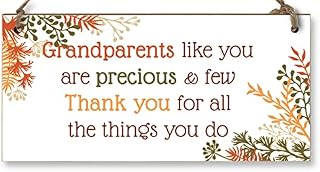 Handmade Wooden Hanging Wall Plaque Grandparents Like You Precious Few Thank You Decorative Gift Grandparents