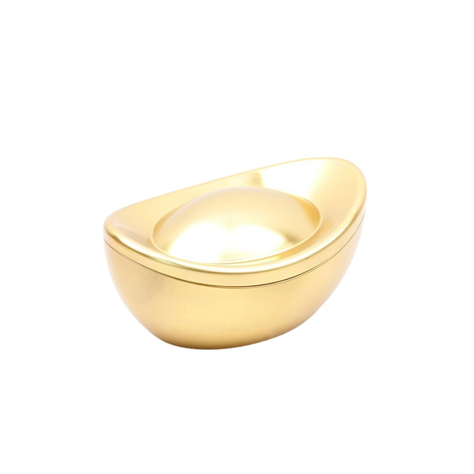 Hsioluted Golden Ingot Shape Tin Candy Chocolate Holder Box Metal Candy Container for Wedding Chinese Spring Festival Celebration Festival Metal Container