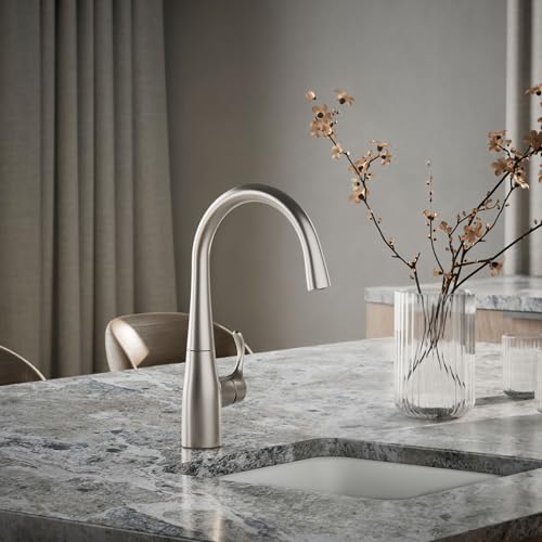 Image of KOHLER K-22034-VS Simplice(R) Bar Sink Faucet, Vibrant Stainless