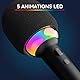 R-MUSIC LUMIPOP - Kabelloses Karaoke-Mikrofon + Tragbarer Lautsprecher LED RGB - Bluetooth 5.0