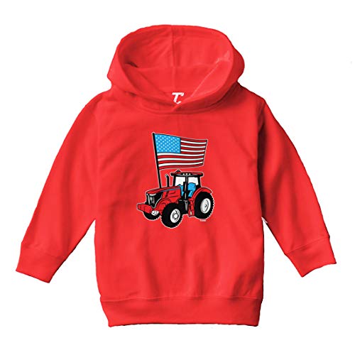 American Flag Tractor - USA 'Murica Toddler/Youth Fleece Hoodie