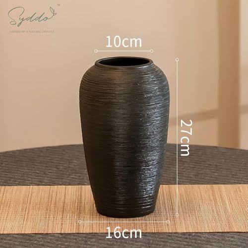 Vase en argile noir résistant pour sublimer vos fleurs - 4
