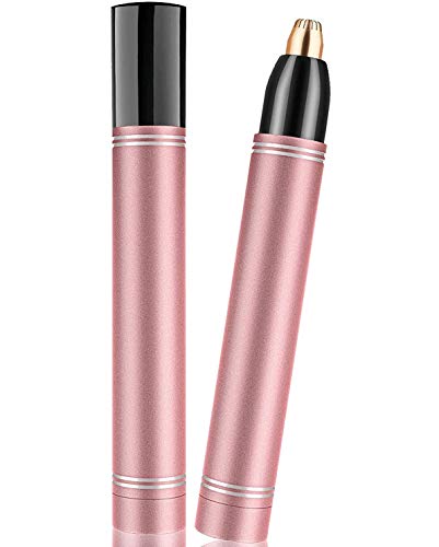 Épilateur Sourcil Électrique, PELCAS Rasoir à Sourcils Femme Sans Douleur Rasoir Épilateur à Sourcils Portable Tondeuse Sourcils Rechargeable pour Visage, Aisselles, Bras, Bikini, Jambes - Rose Or