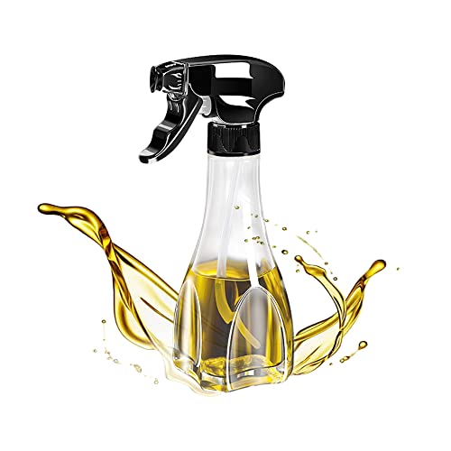 Pulverizador Aceite, 240 ml Aceitera De Aceite de Oliva,Spray Aceite Cocina Dispensador de Aceitera Spray en Botella Dosificador de Aceite Oliva Vaporizador de Aceite y Vinagre para Cocinar (Negro)
