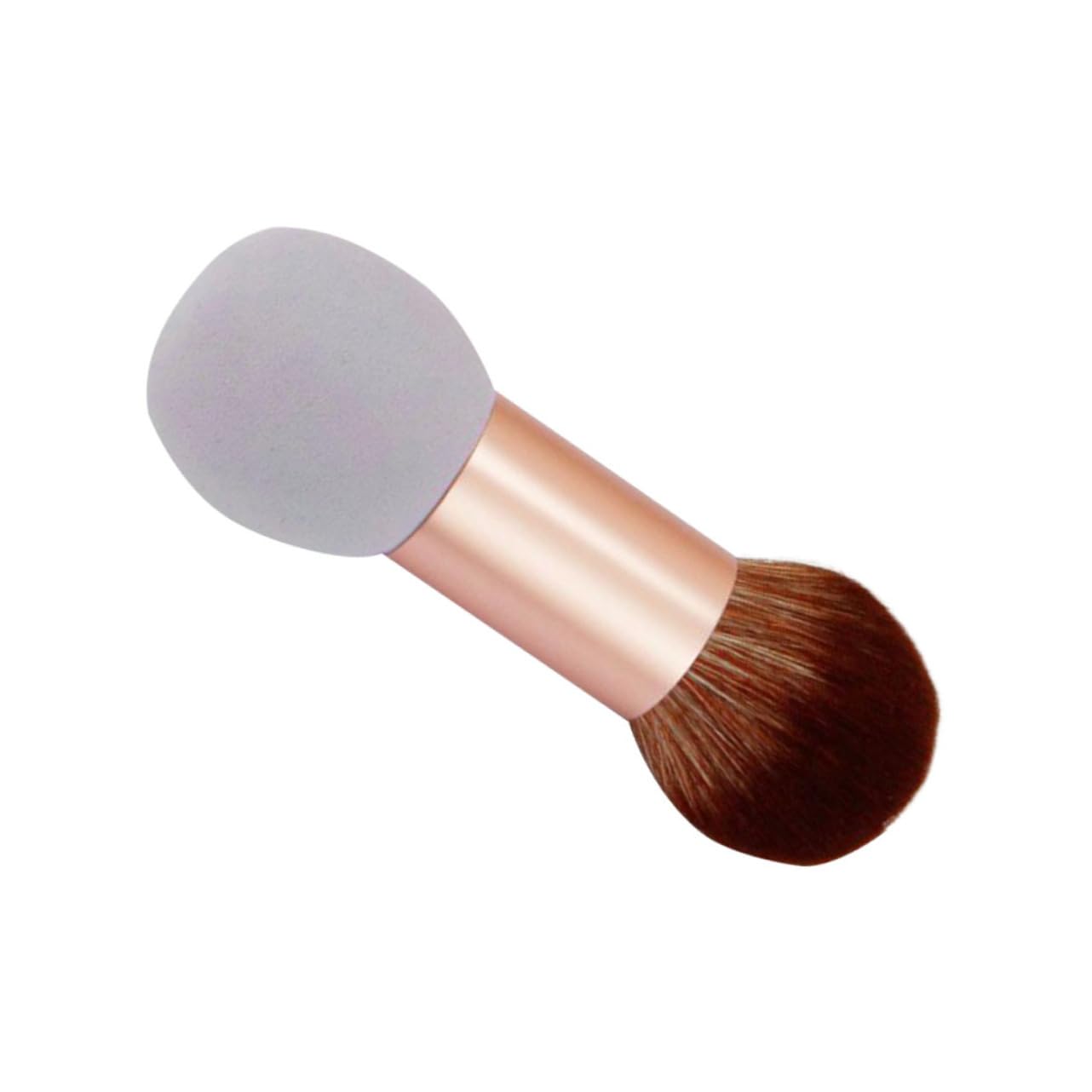 BIUDECO 1Pc Double Ended Makeup Brush Multi Functional Blush Tool for Loose Powder Convenient Dual Head Design for Professional Home and Travel Use Present for Makeup Lovers
